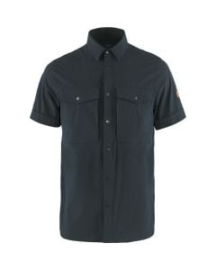 Dark Navy Fjällräven Abisko Trekking Skjorte m/korte ærmer - Herre (Fjällräven)