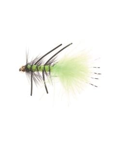 Unique Flies B.H Rubber Leg Woolly - Fluo Green