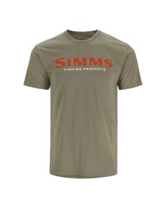 Simms Logo T-Shirt - Simms Orange/Military Heather